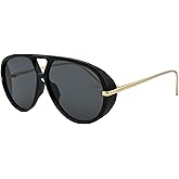 Teumire Trendy Oversized Aviator Sunglasses for Women Men Retro Big Large Shield Sun Glasses Vintage Shades