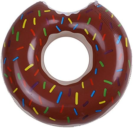 Kalakass Gigantic Donut Pool Float,donut swimmer armpit ring inflatable floating bucket life circle plus thickening laps for Adult (120 cm)