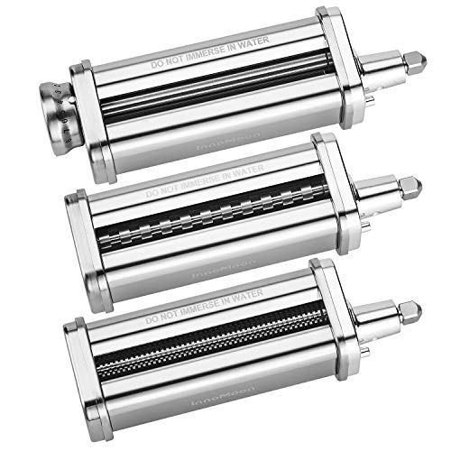 InnoMoon 3-Piece Pasta Roller & Cutter Attachment Set for KitchenAid Stand Mixers, Stainless Steel Pasta Maker Accessories - Thumbnail 7