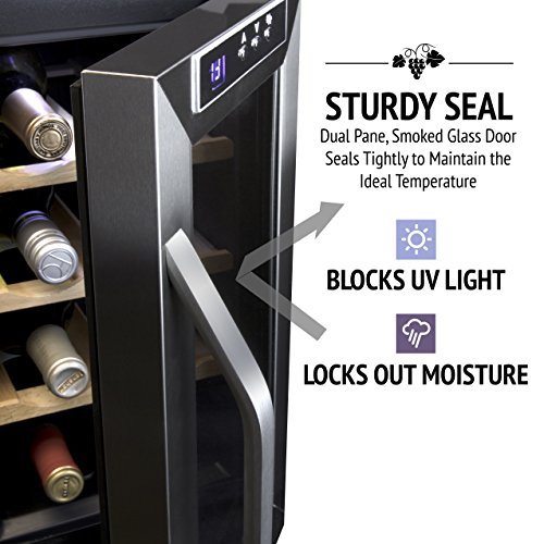 Ivation Premium Stainless Steel 12 Bottle Thermoelectric Wine Cooler