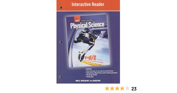 Interactive Reader Holt Science Spectrum Physical Science Hrw 9780030936388 Books