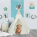 UKadou Pet Teepee Tent for Dogs Cute Dog Teepee Tent Bed Modern Pet Teepee Tent House with Floor Puppy Beds for Small Dogs Portable Indoor Dog House Cat Tent Bed Tipi Rabbits Pet House 24Inch
