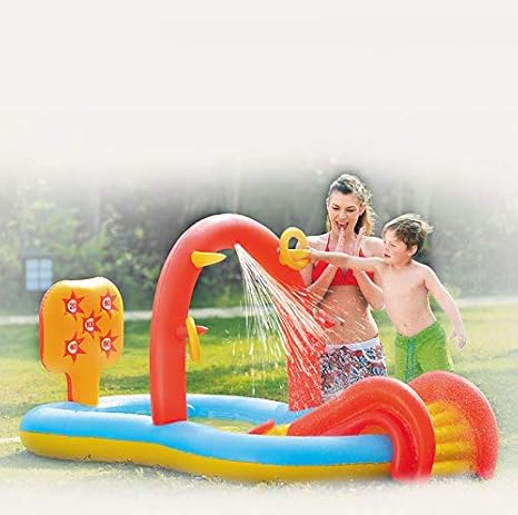 piscina inflable con chorro de agua