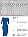 MUXXN Women's Collared Solid Short-Sleeve Midi Fitted Dress, Gray, Medium