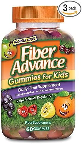 FiberAdvance for Kids Gummies, 60 Count (Pack of 6) pOc*Th