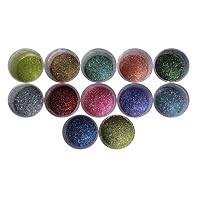 Disco Cake HOLOGRAM SET (12 colors) 5 GRAMS EACH CONTAINER, for cakes, cupcakes, fondant, decorating, cake pops By Oh! Sweet Art