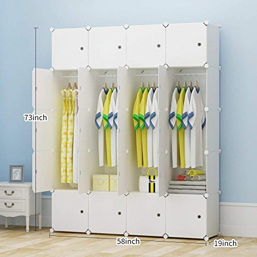 image for MAGINELS Closet Wardrobe Armoire Cube Storage Organizer for Clothes Be