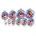 ZS Acrylic Transparent Purple Eyeball Fashion Ear Plugs Tunnel Expander Gauges Piercing (Gauge=3/4
