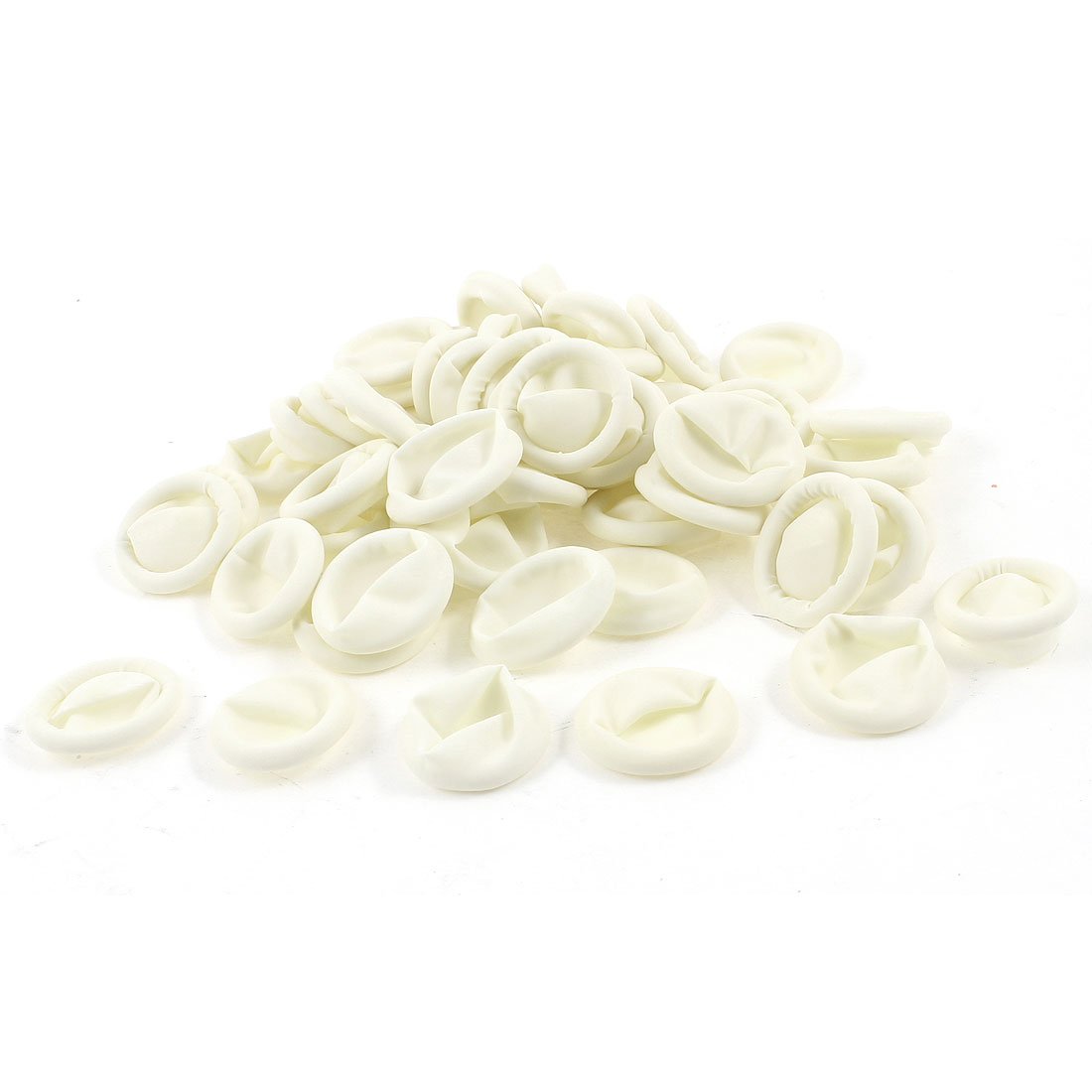 Sourcingmap 80pcs Beige Elastic Latex Finger Cots
