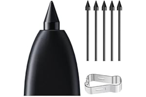 5 PCS Soft Tips/Nibs Compatible With Galaxy Tab S9 Ultra / Plus / S Pen / FE Replacement Tips (Black*5)