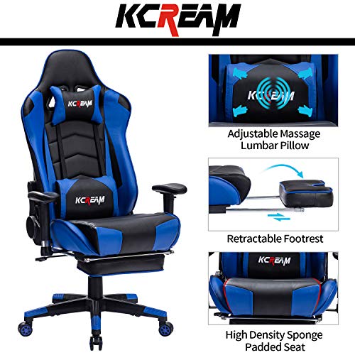KCREAM Gaming Chair with Footrest Home Office Ergonomic Computer Chair