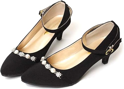 Amazon ヘッジホッグ ラインモチーフパンプス09 Bldサテンブラック L パンプス