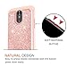 LeYi iPhone 13 Case, with Tempered Glass Screen Protector [2 Pack], Hybrid Heavy Duty Protection Glitter Girls Women Shockproof Phone Case for iPhone 13 Rose Gold