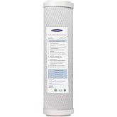 Crystal Quest 5-Micron Carbon Block Filter Cartridge - 2-7/8" x 9-3/4" - Coconut-Based Activated Carbon - Reduces Sediment and VOC&rsquo;s - Sustainable Filtration