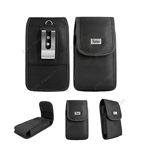 for Samsung Galaxy S9 Plus, Samsung Galaxy S9+ Case, TMAN Heavy Duty Rugged Canvases Vertical Smart Phone Case/Pouch/Holster w Metal Belt Clip (Fits The Phone with Otterbox Case On)