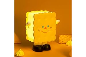 NICE POINT Night Light for Kids, Cute Squishy Cookie Bedside Lamp, Kawaii Food Silicon Light Up for Boys and Girls, LED Decor Nightlight for Toddler Bedroom and Kid Room.