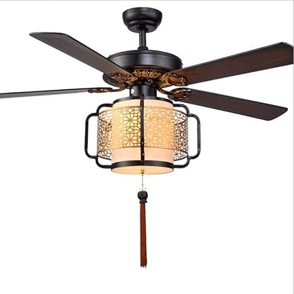 Ventilador de Techo con luz Techo Chino Fan de Luz Salón Dormitorio