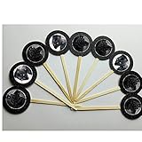 8 Black Panther Superhero Glitter Cupcake Toppers Picks Birthday Party Super Hero Party Supplies