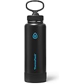 ThermoFlask 40 oz Double Wall Vacuum Insulated Stainless Steel Water Bottle with Straw Lid, Electric Eclipse