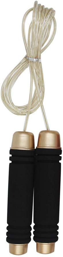 Gallity Skipping Rope, Jump Rope, Adjustable Speed Jumping Cable, TPU Wire Rope with Bearing Comfortable Foam Handle Skipping Rope, Ideal for Aerobic Exercise and Fitness Training (Black)