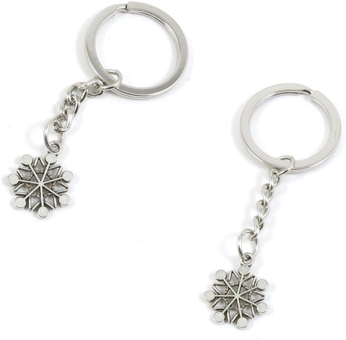 Snowflake Snow Flake Keychain Keyring Jewelry Making Charms Door Car Key Tag Chain Ring M2UK0Z