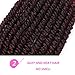 12 Inches 6 Packs Senegalese Spring Twist Hair with Curly Ends Short Ombre Crochet Hair Bounce Synthetic Crochet Braids (T1B-Burgundy)