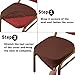 Voilamart Chair Seat Covers, Dining Chair Cover, Stretchable Soft Chair Protectors Slipcovers for Bar Stools Dining Room Patio Office Chair, Pack of 4, Coffee