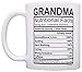 ThisWear Mothers Day Gifts for Grandma Nutritional Facts Label Funny Gifts for Grandma Gag Gift 11oz Ceramic Coffee Mug with Handle
