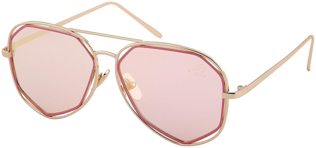 light pink mirrored sunglasses