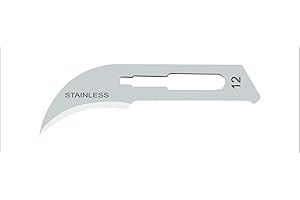 OA MEDICAL MedBlades Box of 100 Each Stainless Steel Blades, Sterile, Individually Foil Wrapped. Dental, Surgical, Hobby, Craft & More (# 12)