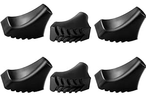 Holmgillick 8 Pcs Trekking Pole Tips Replacement Protectors, Trekking Pole Tips for Walking Sticks Rubber Tips for Hiking Sticks, Fits Most Standard Walking Sticks Shock Absorbing