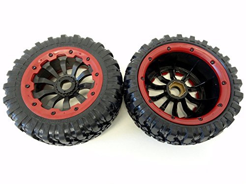 King Motor X2 Wheels (red) (set of 2) Fits LOSI 5IVE T and Rovan LT 4WD Truck