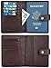 SimpacX Passport Holder, Passport Wallet Travel Wallet Passport Cover Case RFID Blocking Genuine Leather (brown)