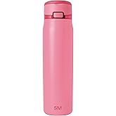 Simple Modern Mesa Loop Water Bottle with Covered Straw and Handle | 30oz Cup Holder Friendly Insulated Stainless Steel Bottles for Travel, Sports and School | Velvet Pink