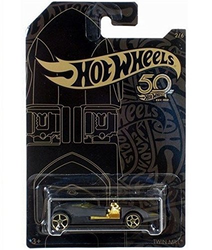 Hot Wheels 2018 50th Anniversary Black & Gold Series 1/64 Scale Diecast Model (Twin Mill)