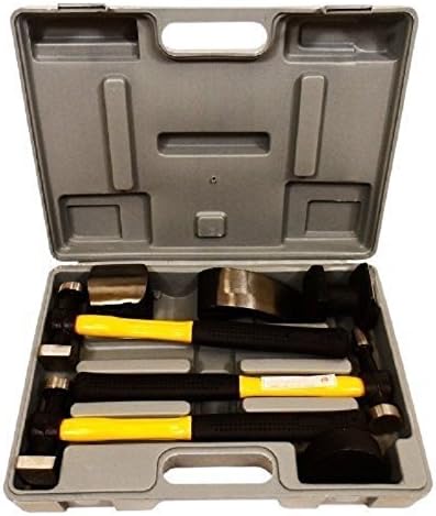 7pc Fiberglass Auto Body Repair Tools Fender Tool Kit Hammer Dolly Dent Bender by ToolKid