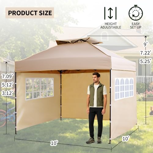 AERGERGER 10x10 Pop Up Canopy Tent Review: Easy Setup Gazebo with Window Sidewalls image 23