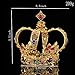 FUMUD Height 5.5'' Luxury Vintage Gold Wedding Crown Alloy Bridal Tiara Baroque Queen King Crown (1#) (Multicolor)