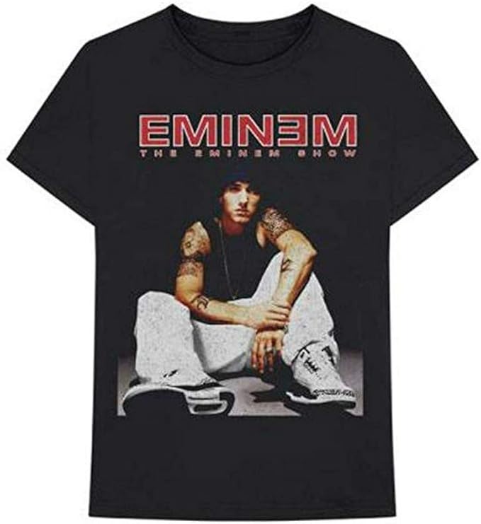 Eminem Camiseta de manga corta para hombre, color negro, Negro, Small