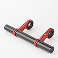 Eyours 7.88” Bike Double Handlebar Extender Carbon Fiber Mount Holder for bicycle accessories Flashlight Lamp phone(red+black)