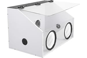 Dust Box Enclosed Electric Grinding Table Polisher,Dust Box Acrylic Cover W/Fan 5500r/Min & Led Light,4mm Plexiglass Board Fo