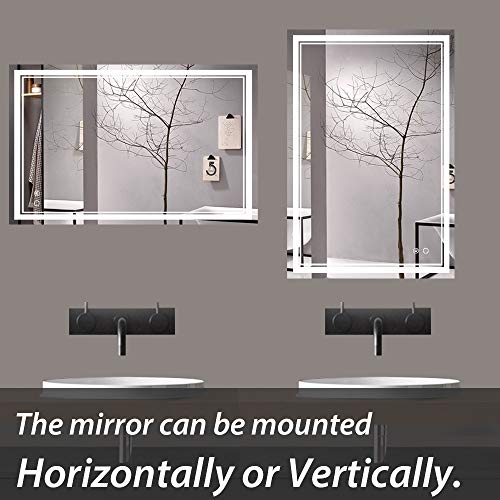 Keonjinn 36 X 24 Inch Bathroom Led Mirror Anti Fog Dimmable Wall Mounted Makeup Vanity Mirror With Lights Vertical Horizontal Pricepulse keonjinn 36 x 24 inch bathroom led mirror anti fog dimmable wall mounted makeup vanity mirror with lights vertical horizontal