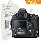Canon EOS 1D X Mark II Tempered Glass Screen Protector, Exuun Optical 9H Hardness 0.3mm Ultra-Thin DSLR Camera LCD Tempered Glass With Shoulder Screen Protector