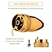 Posh Premium Orange Metal Snuff Bullet (Anodized Aluminum) w HumanFriendly Micro Funnel - Twist Nasal Sniffer