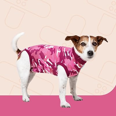 Suitical Recovery Suit Dog XX-Small Pink Camouflage