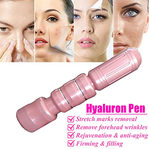YJPQ Hyaluron Pen,Rotate Continuous Hyaluronic Injection Guns Fill The Lips Improve Facial Curve No Needle Beauty Instrument- Pink, 0.3ml