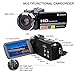 Video Camera HD 1080P IR Night Vision Camcorder 24MP Digital Camera with External Microphone and Remote Control