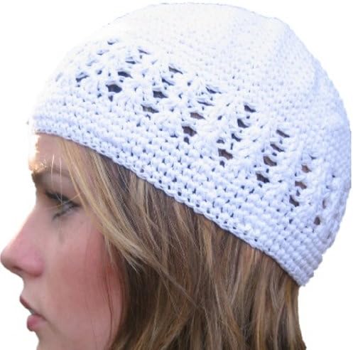 Women's KUFI White Cotton,One size,