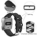 ImmSss Fitbit Versa Bands Silicone, Replacement Bands Straps Wristband for Fitbit Versa Smart Watch Men Women Small Large, 16 colors (01# Black, Small 5.5