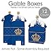 Big Dot of Happiness Royal Prince Charming - Treat Box Party Favors - Baby Shower or Birthday Party Goodie Gable Boxes - Set of 12